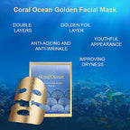Coral Ocean Anti-Wrinkle Revitalizing Golden Facial Mask (Size-25x3) - 75Gm