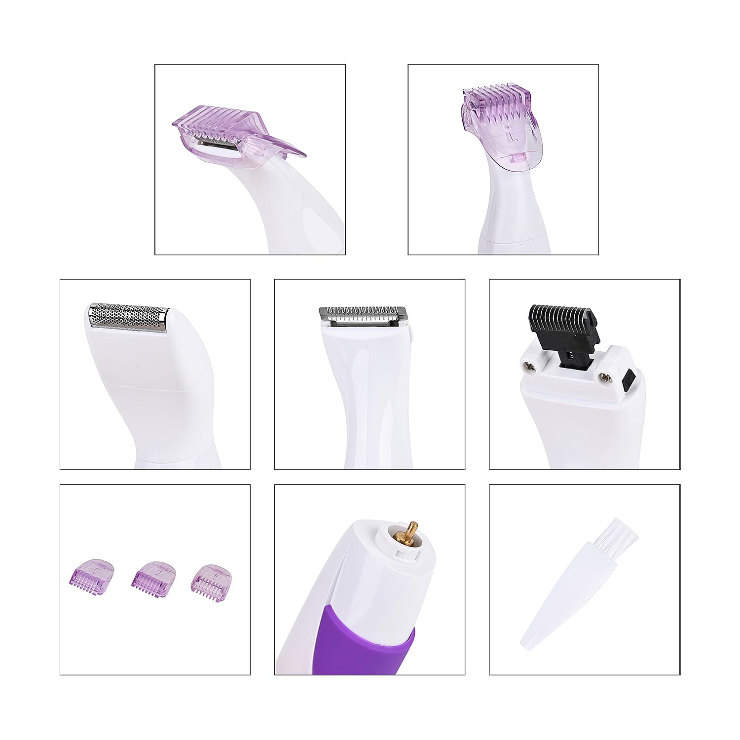 Electric Shaving Trimming 2 in 1 (Battery not inc.) - White - Purple