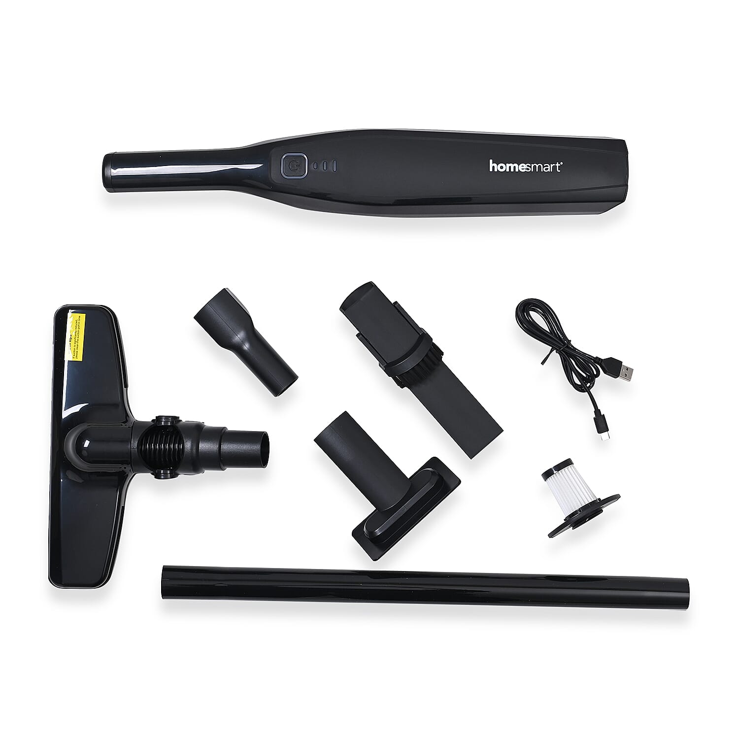 Cordless Handheld Vacuum Cleaner - 2-Speed, 7kPa Suction, 30 Min Runtime, Multiple Attachments - Black