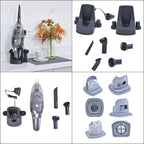 Cordless Handheld Wet & Dry Vacuum Cleaner Includes Nozzle, Round Brush, Water Nozzle and Charging Base - 60W - Black
