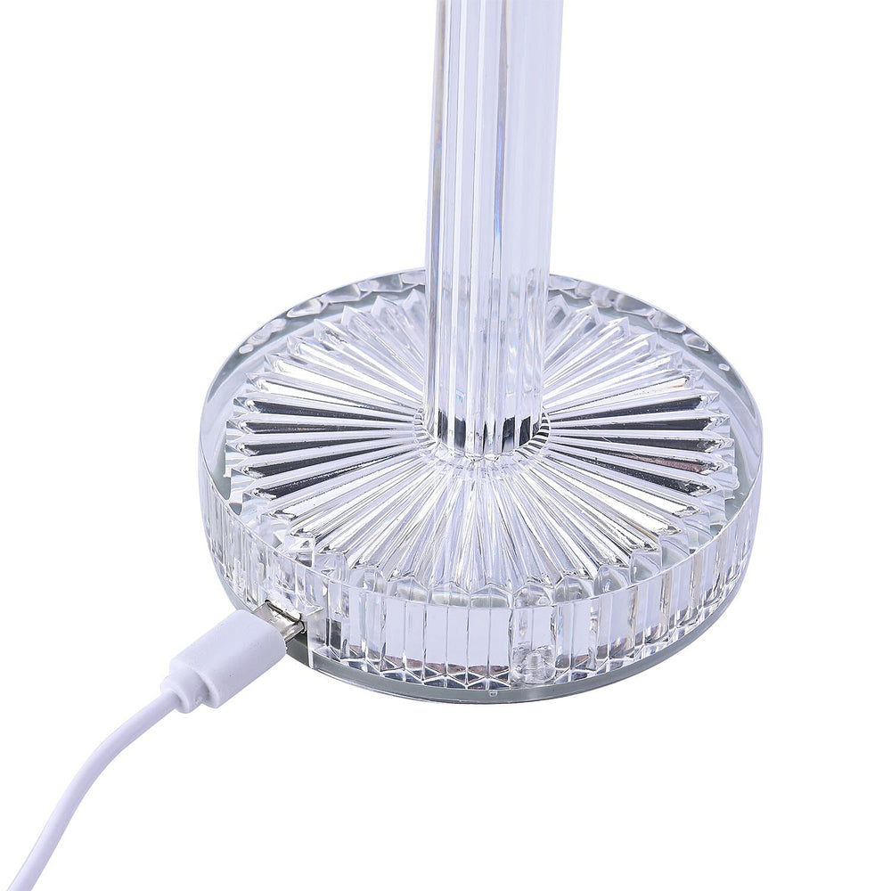 Cordless  Rechargeable Luxury LED Table Lamp - 16 RBG Multi Colour Light Changing Option With Touch Switch & Built-in 800mah Battery