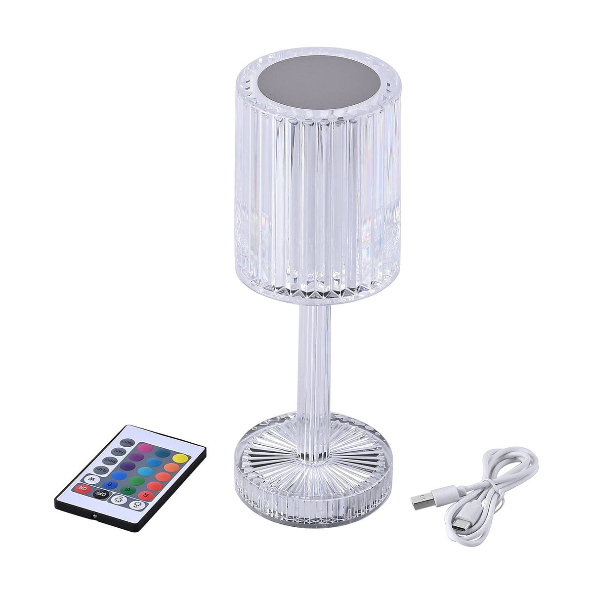 Cordless Rechargeable Luxury LED Table Lamp - 16 RBG Multi Colour Light Changing Option