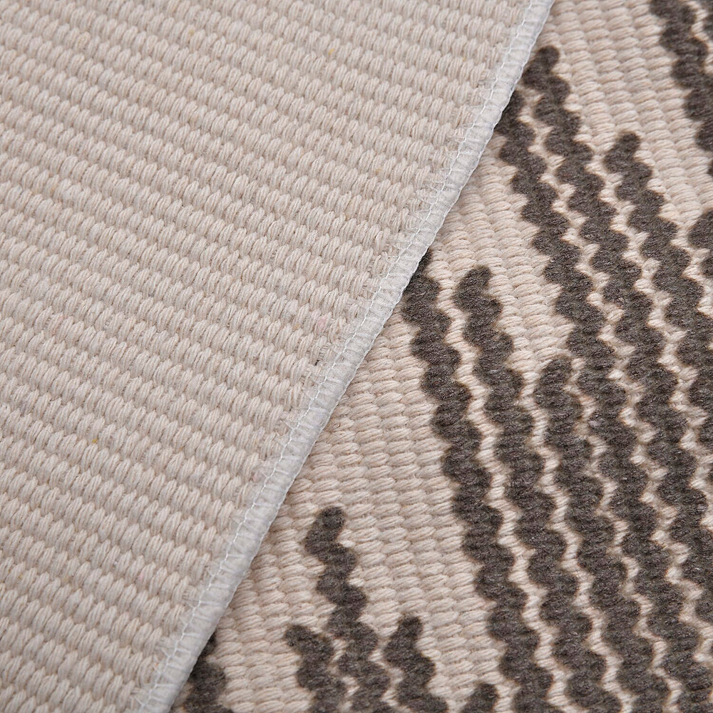 Today Surprising Deal of the Month - Rugs with Tassel Multipurpose Carpet (Size 175x116 Cm) -  Beige - Green