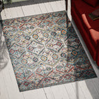 Hand Made 100% Cotton Rug (Size 180x120 cm) - Grey and Multi