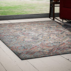 Hand Made 100% Cotton Rug (Size 180x120 cm) - Grey and Multi