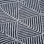 Cotton Chevron Throw Blanket (Size 130x160 cm) - Navy & Grey