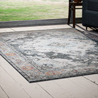 Hand Made 100% Cotton Printed Rug (Size 180x120 cm) - White Green - Multi