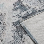 Hand Made 100% Cotton Printed Rug (Size 180x120 cm) - White Green - Multi