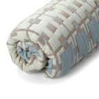 HUSH HAVEN Jacquard Cotton Intricate Pattern Blanket 10 Kg(230 x 200 cm) - Blue, Pink - Off-White