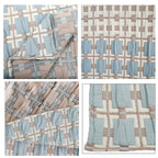 HUSH HAVEN Jacquard Cotton Intricate Pattern Blanket 10 Kg(230 x 200 cm) - Blue, Pink - Off-White