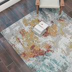 Cotton Jacquard Rug and Door Mat (Size 120x1 cm) - Multi Color & Multicolor