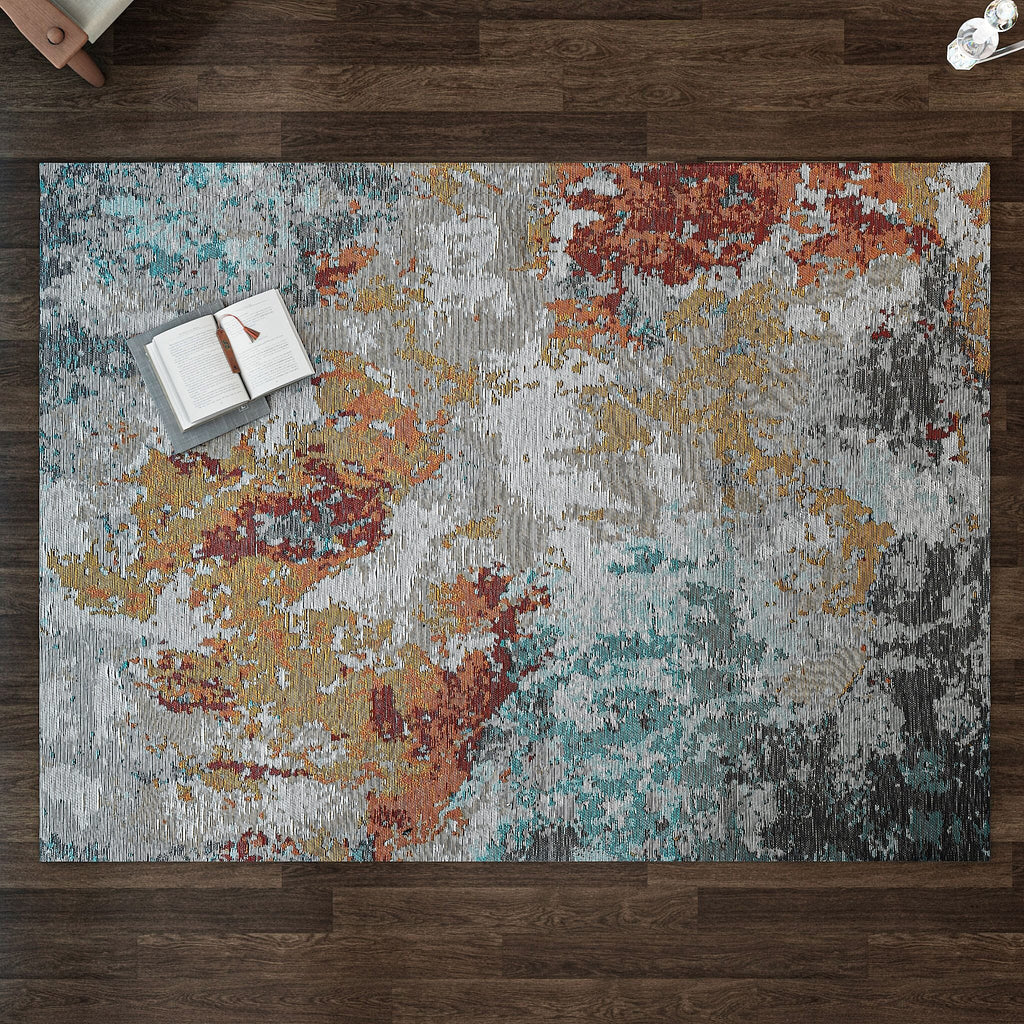 Cotton Jacquard Rug and Door Mat (Size 120x1 cm) - Multi Color & Multicolor