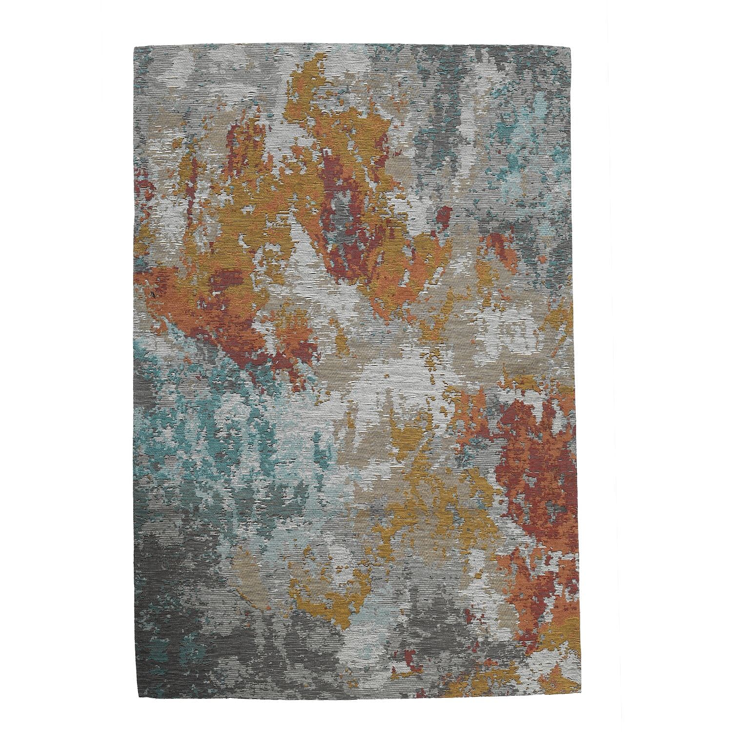 Cotton Jacquard Rug and Door Mat (Size 120x1 cm) - Multi Color & Multicolor
