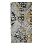Cotton Jacquard Rug and Door Mat (Size 80x1 cm) - White & Multicolor