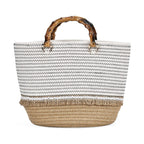 100% Cotton Knitted Summer Picnic Bag - Black