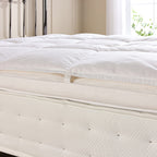 Duck Feather & Down Dual Layer Mattress Topper (Size Single) - White