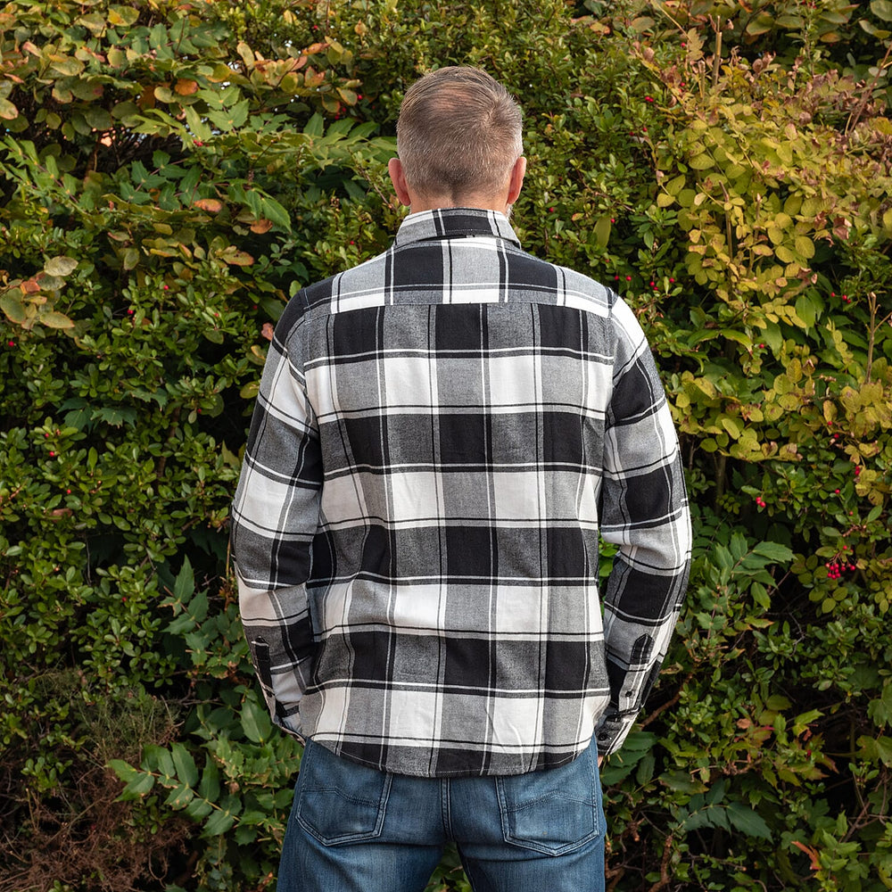 Bellfield 100% Cotton Button Through Flannel Check Shirt (Size L) - Black