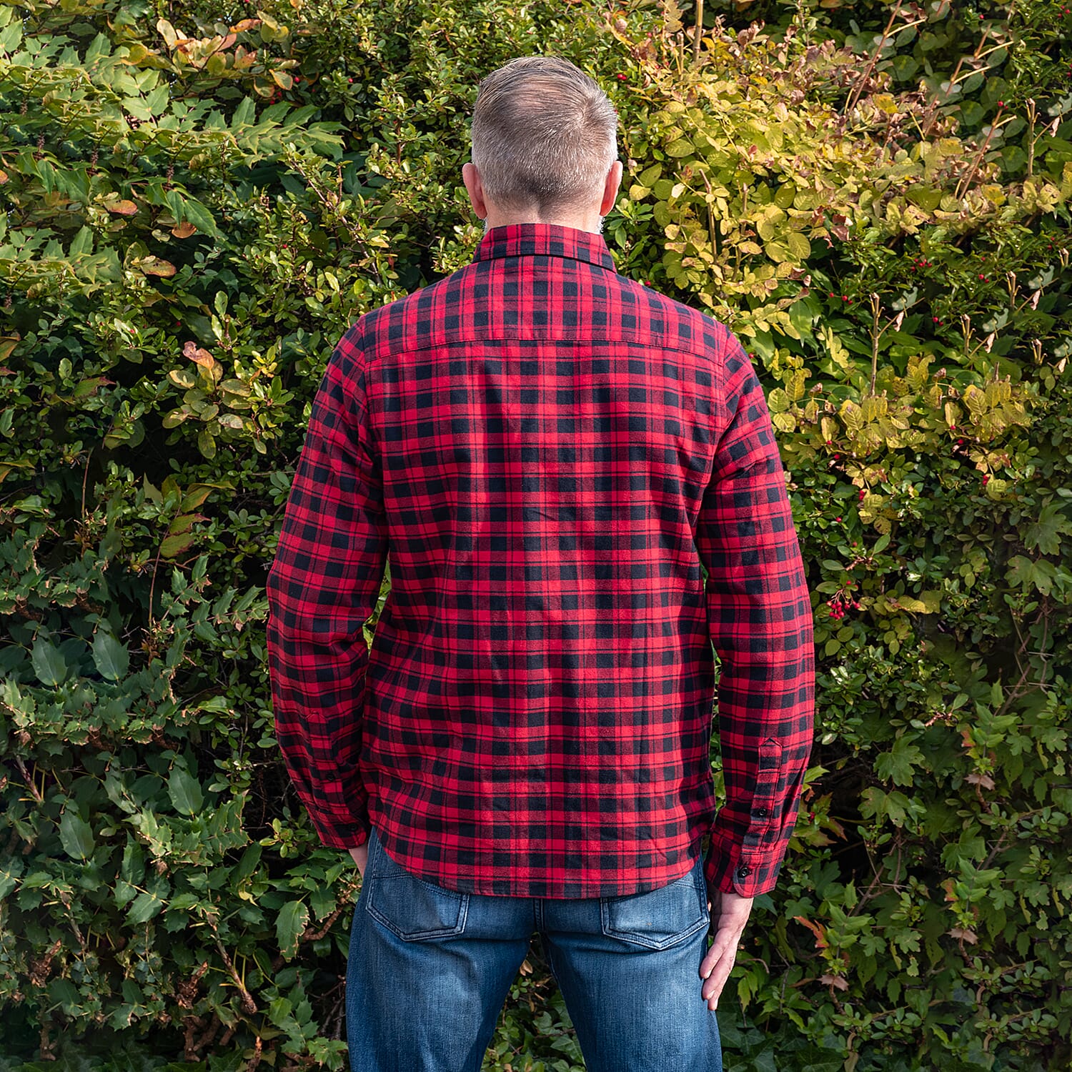 Bellfield 100% Cotton Button Through Flannel Check Shirt (Size XL) - Red
