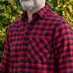 Bellfield 100% Cotton Button Through Flannel Check Shirt (Size XL) - Red