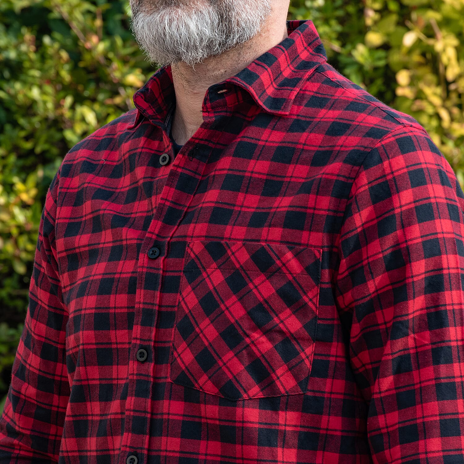 Bellfield 100% Cotton Button Through Flannel Check Shirt (Size XXL) - Red