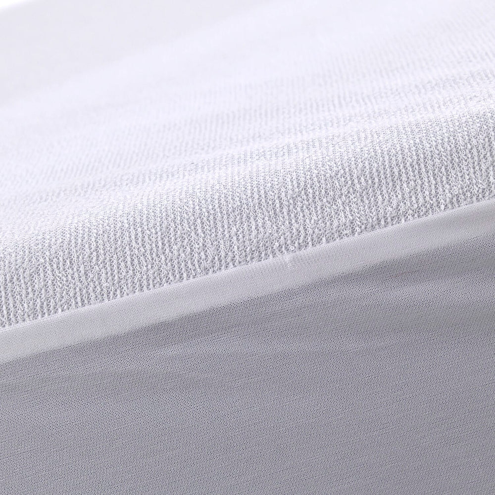Cotton Terry Waterproof Mattress Protector; Prolongs mattress life by protecting it from accidental spills, bodily fluids, perspiration, or anything wet - Double