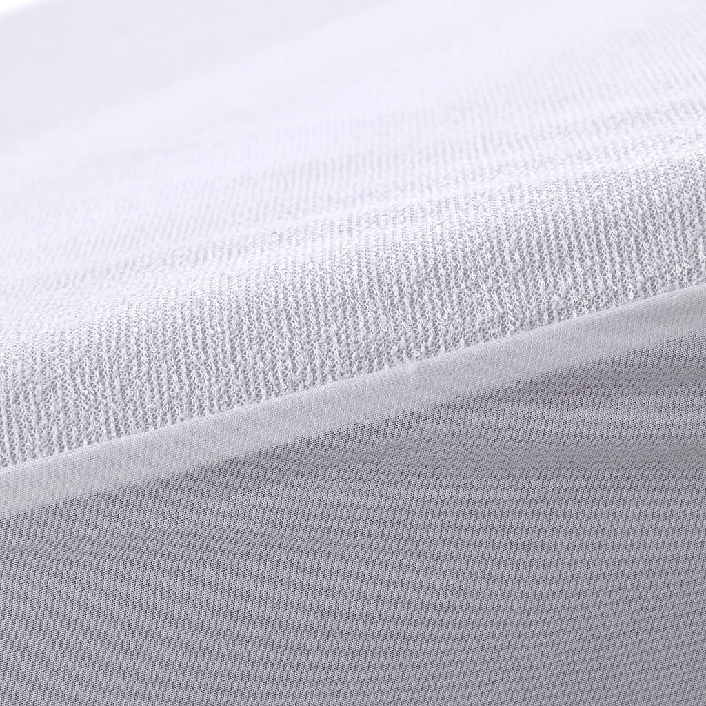 Cotton Terry Waterproof Mattress Protector; Prolongs mattress life by protecting it from accidental spills, bodily fluids, perspiration, or anything wet - Double