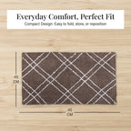 Pack of 2 - Cotton Patterned Mats (Size 45x84 cm) - Brown