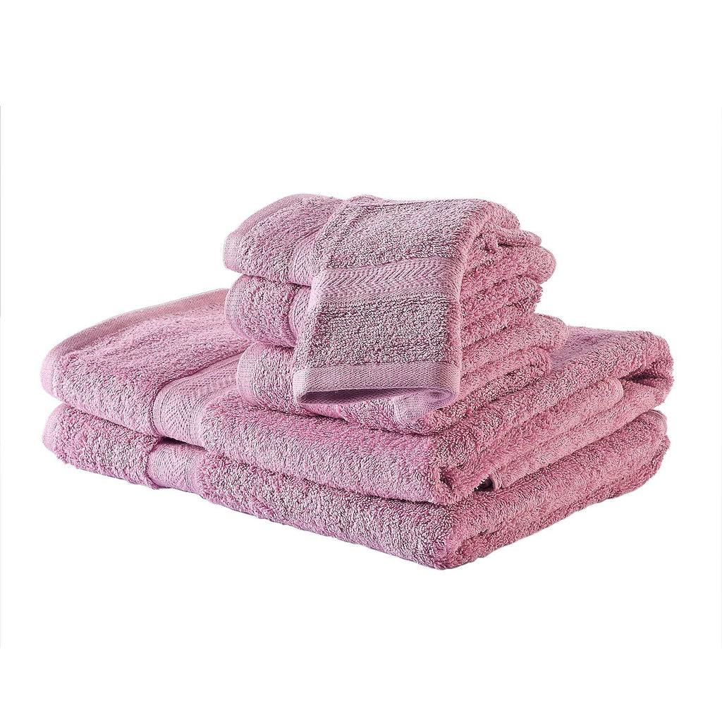 Set of 6 - 100% Cotton Towels - Each of 2 Pieces (Face - 30cm , Hand- 60x40cm , Bath - 140x70cm) - Lilac