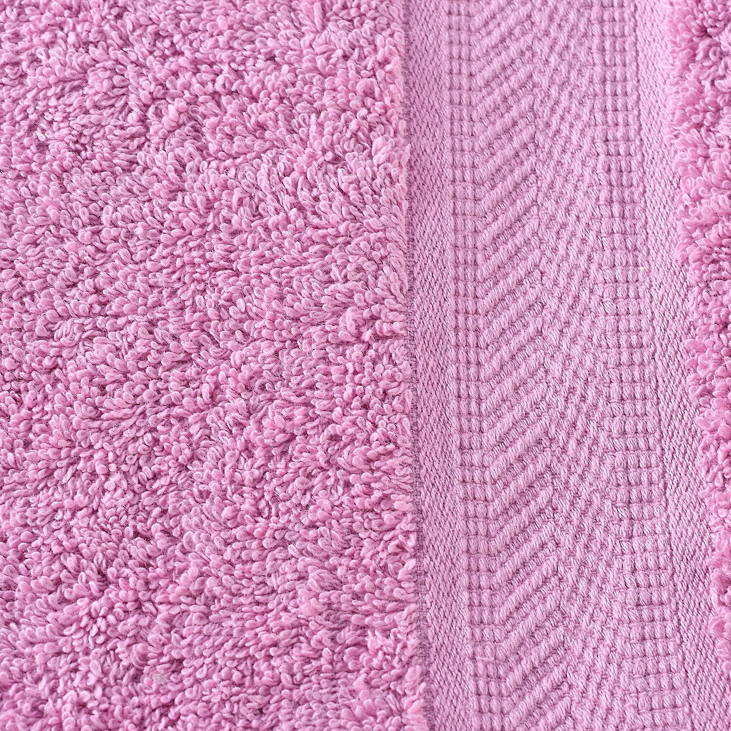 Set of 6 - 100% Cotton Towels - Each of 2 Pieces (Face - 30cm , Hand- 60x40cm , Bath - 140x70cm) - Lilac