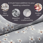 Cotton Printed Throw Blanket (Size 150x1 cm) - Grey & White