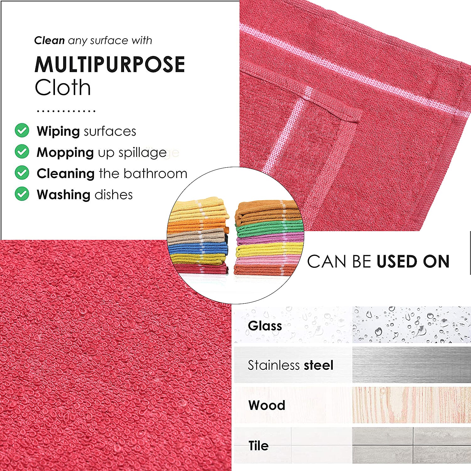Set of 24 Cloths - Multicolor