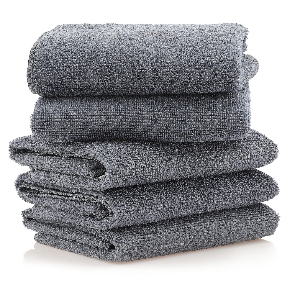 Set of 10 Micro Terry Dish Cloths (Size 60x40 cm) - Blue - Grey