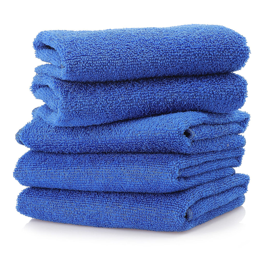 Set of 10 Micro Terry Dish Cloths (Size 60x40 cm) - Blue - Grey