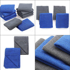 Set of 10 Micro Terry Dish Cloths (Size 60x40 cm) - Blue - Grey