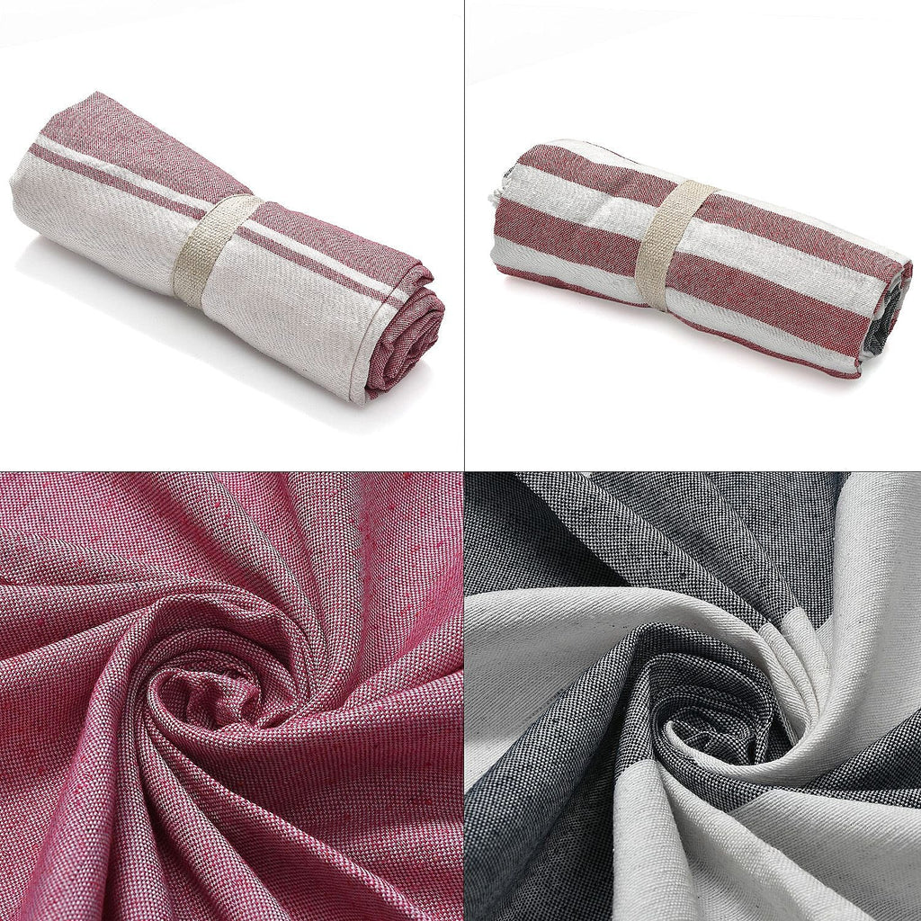 Cotton Stripe Towel (Size 90x170 cm) - Pink