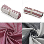 Cotton Stripe Towel (Size 90x170 cm) - Pink