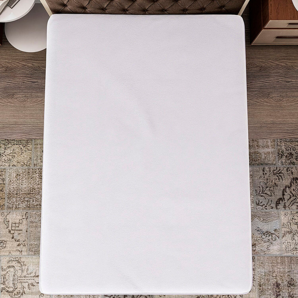 Cotton Terry Waterproof Mattress Protector; Prolongs mattress life by protecting it from accidental spills, bodily fluids, perspiration, or anything wet - Super King