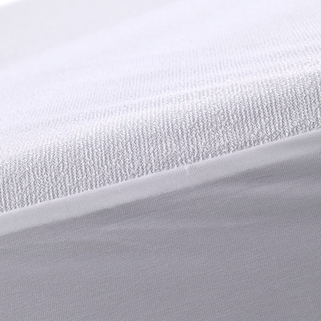 Cotton Terry Waterproof Mattress Protector; Prolongs mattress life by protecting it from accidental spills, bodily fluids, perspiration, or anything wet - Super King
