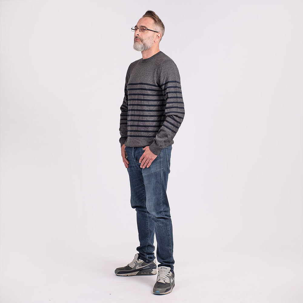 Cotton Woven Jumper (Size S) - Grey Navy