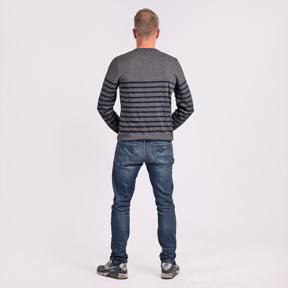 Cotton Woven Jumper (Size S) - Grey Navy