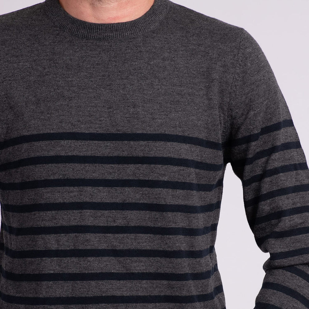 Cotton Woven Jumper (Size S) - Grey Navy