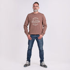 Cotton Woven Sweat Shirt (Size L) - Brown