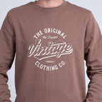 Cotton Woven Sweat Shirt (Size M) - Brown
