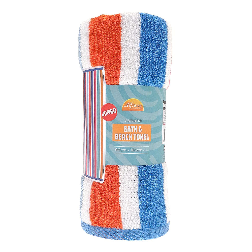 Country Club Jacquard Design Jumbo Bath and Beach Towel (Size 165x90cm) - Orange