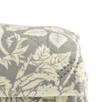 NEW LAUNCH - Country Club Floral Pattern Reversible Bedspread (Size 260x240 cm) - Medium Grey