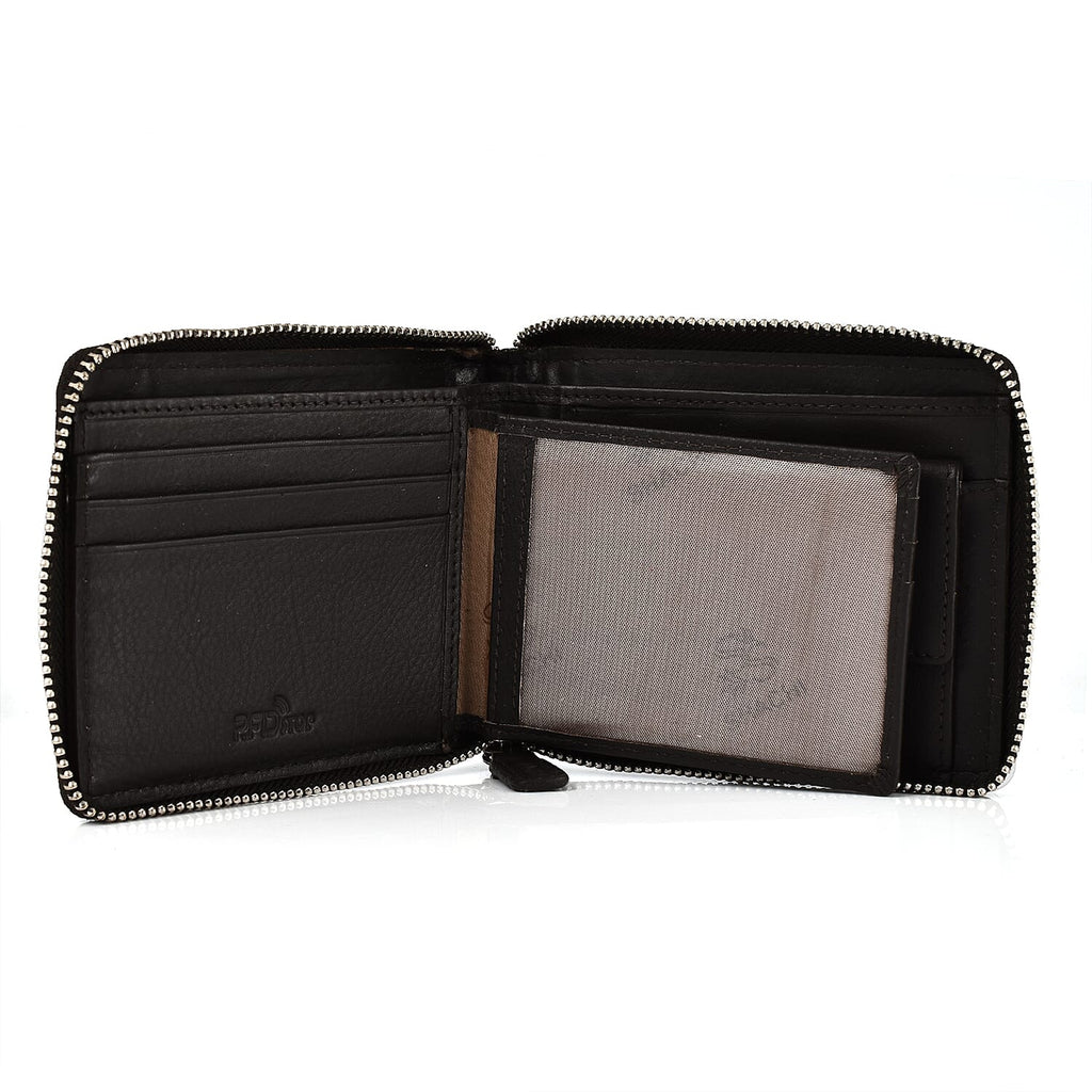 Cow Leather Wallet (Size 1x1x1 cm) - Brown Suede