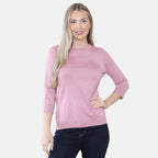 Crew Neck Knit Jumper (Size - 12 to 14) - Dark Pink