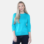 Crew Neck Knit Jumper (Size - 20 to 22) - Teal