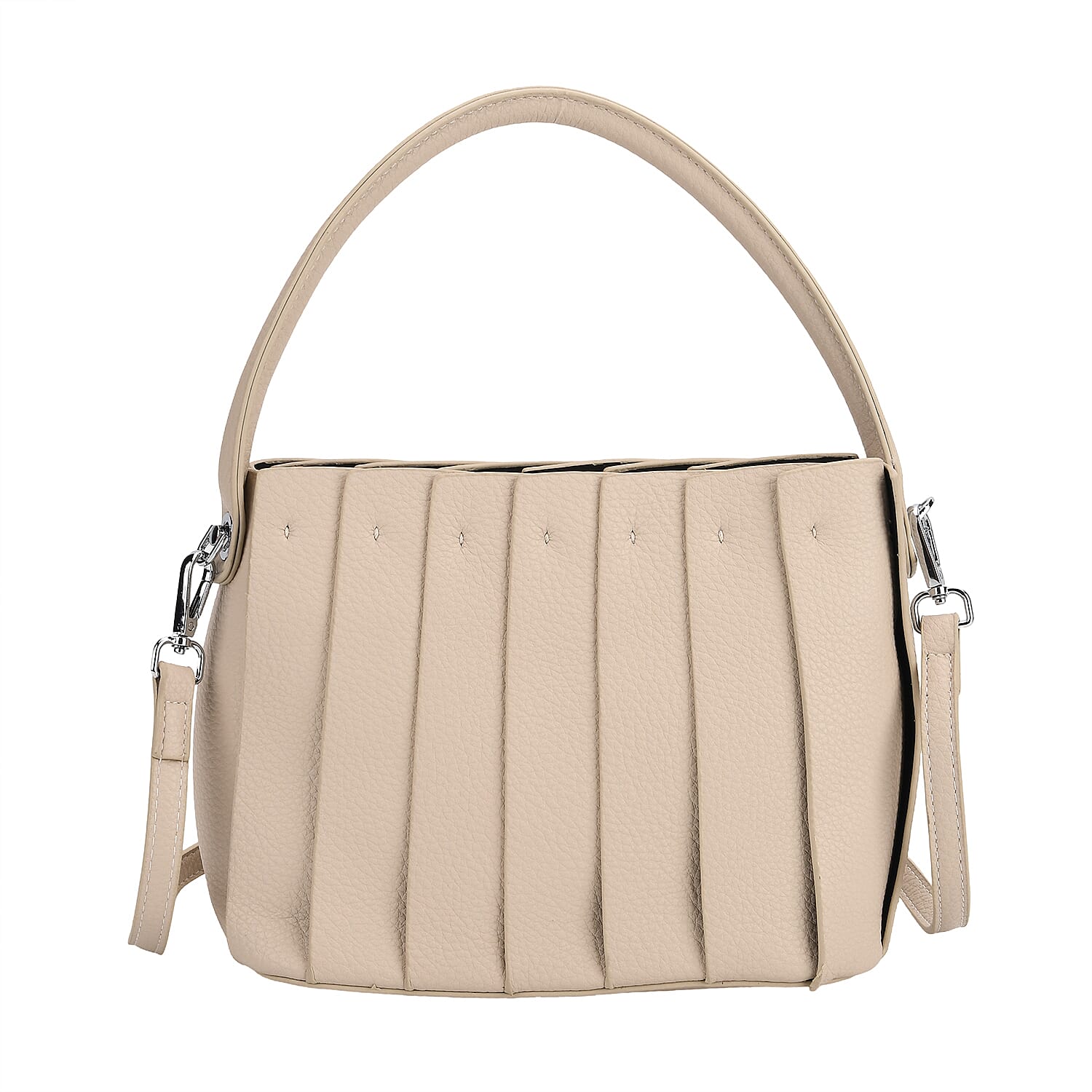 MISS IT OR MISS OUT - Designer inspired Womens Top Handle Shoulder Bag with Adjustable Strap - Beige
