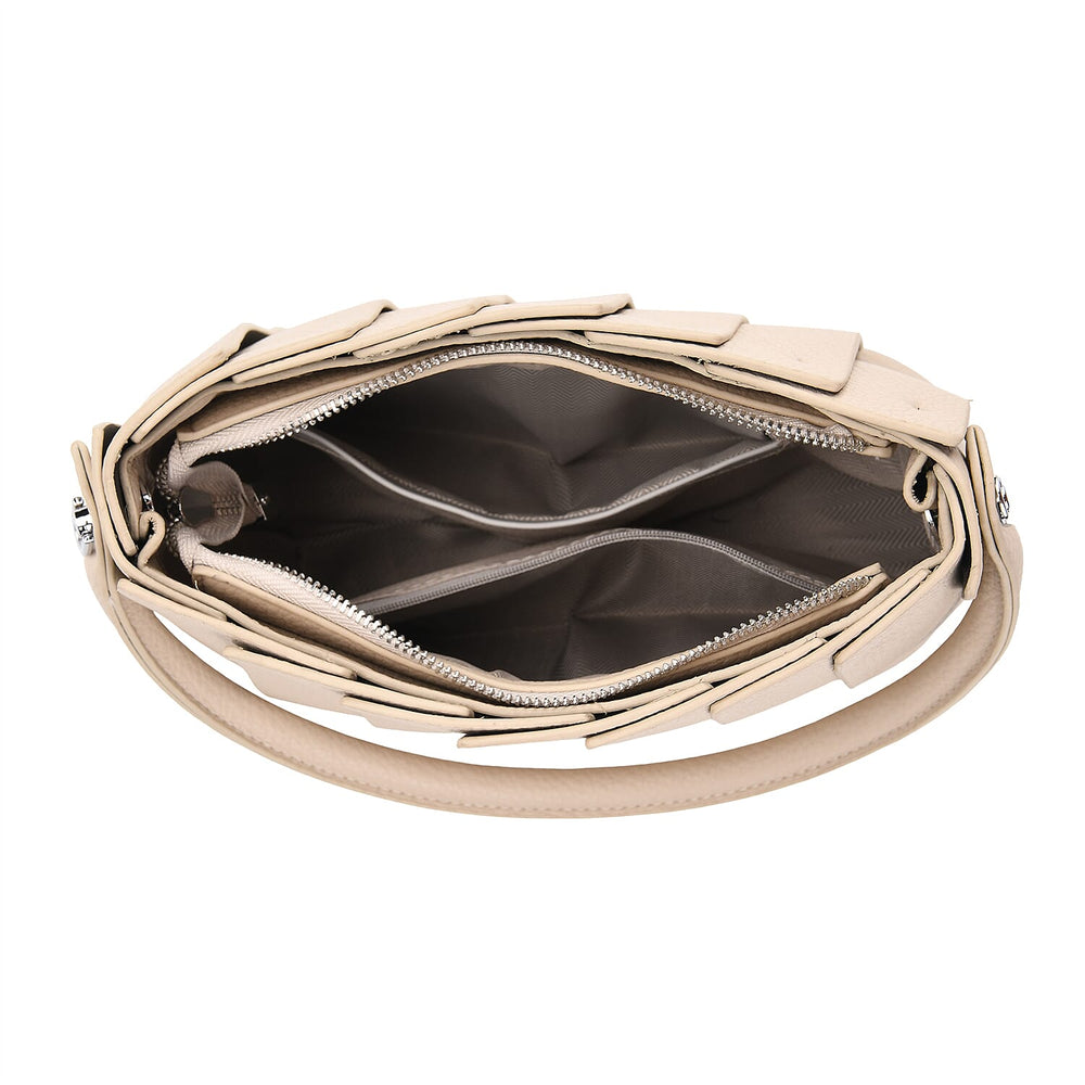 MISS IT OR MISS OUT - Designer inspired Womens Top Handle Shoulder Bag with Adjustable Strap - Beige